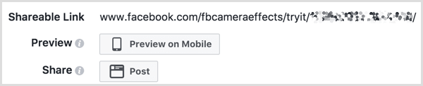 Obtenga una vista previa de su marco de evento de Facebook en el dispositivo móvil y compártalo en su página.