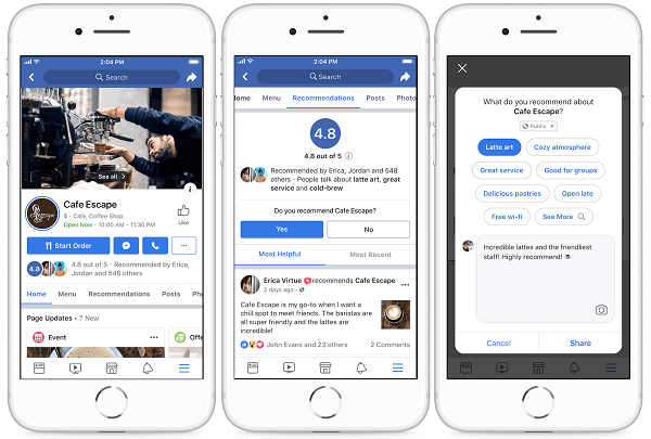 Facebook rediseñó las páginas de más de 80 millones de empresas en su plataforma para facilitar a las personas la interacción con las empresas locales y encontrar lo que más necesitan.