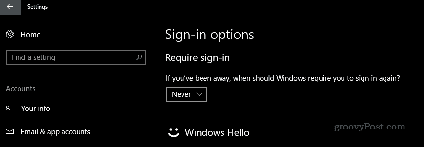 Cómo deshabilitar la pantalla de inicio de sesión cuando activa su dispositivo con Windows 10