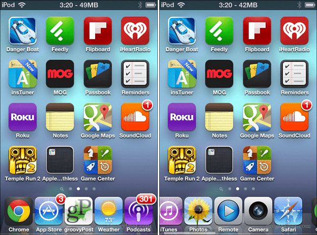 Cinco iconos de iOS Dock