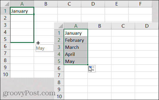 Meses de Autocompletar de Excel