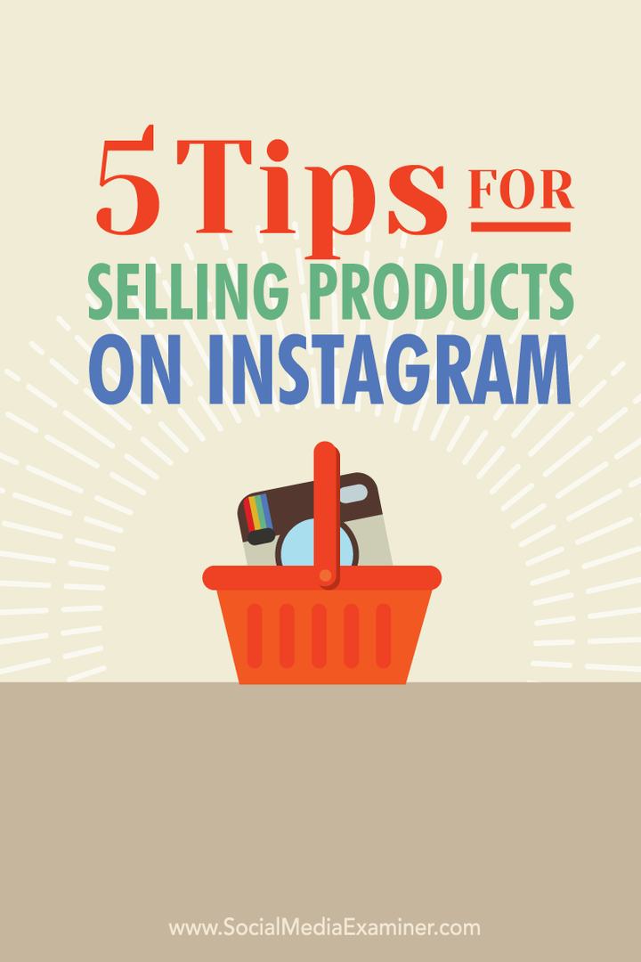 5 consejos para vender productos en Instagram: examinador de redes sociales