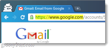 URL de phishing de Gmail