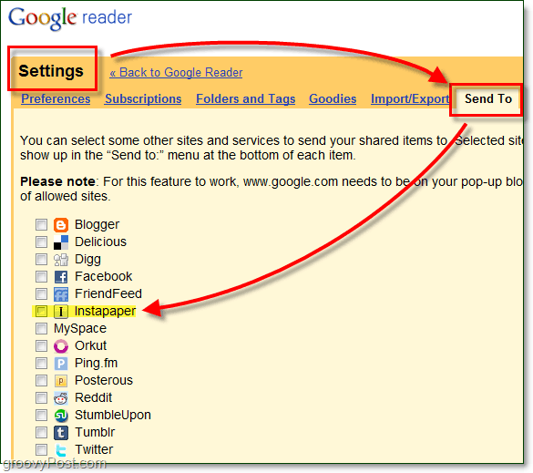 Instapaper en Google Reader