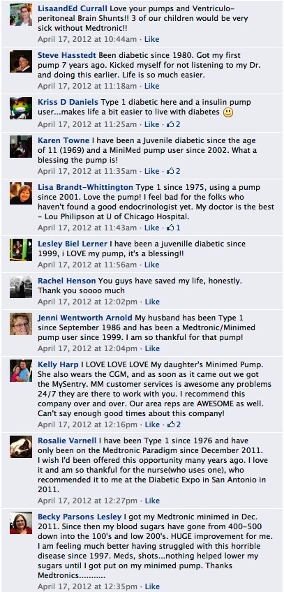 diabetes medtronic primeras historias de comentarios de facebook