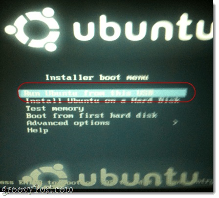 ejecutar ubuntu desde este usb