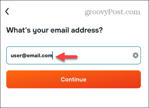 introducir la dirección de correo electrónico