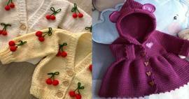 ¡2023 nuevos modelos de cárdigans tejidos para bebés! ¡Los modelos de cardigan más bonitos! Diferentes modelos de cardigans para bebé