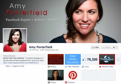 página de facebook de amy porterfield