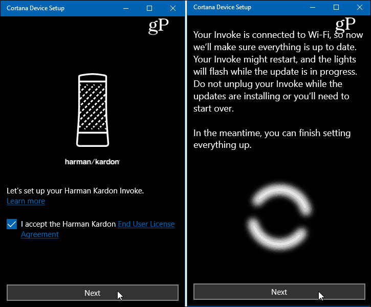 Aplicación de configuración del dispositivo Cortana Windows 10