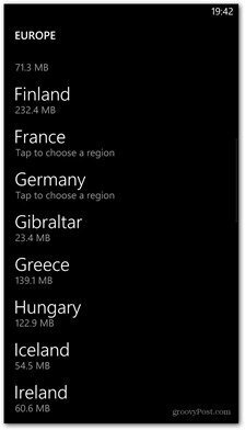 Windows Phone 8 asigna mapas a los países disponibles