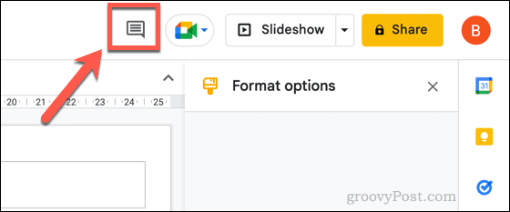 Abrir historial de comentarios en Presentaciones de Google