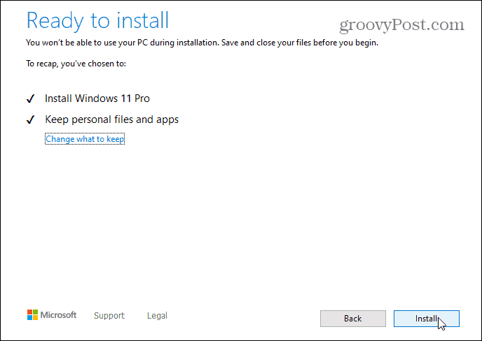 Listo para instalar Windows 11