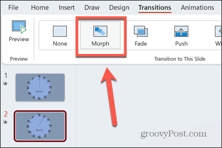 icono de transformación de powerpoint
