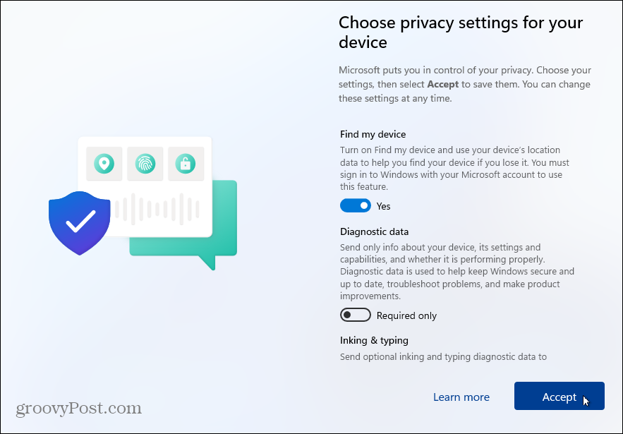 Configuración de privacidad Windows 11