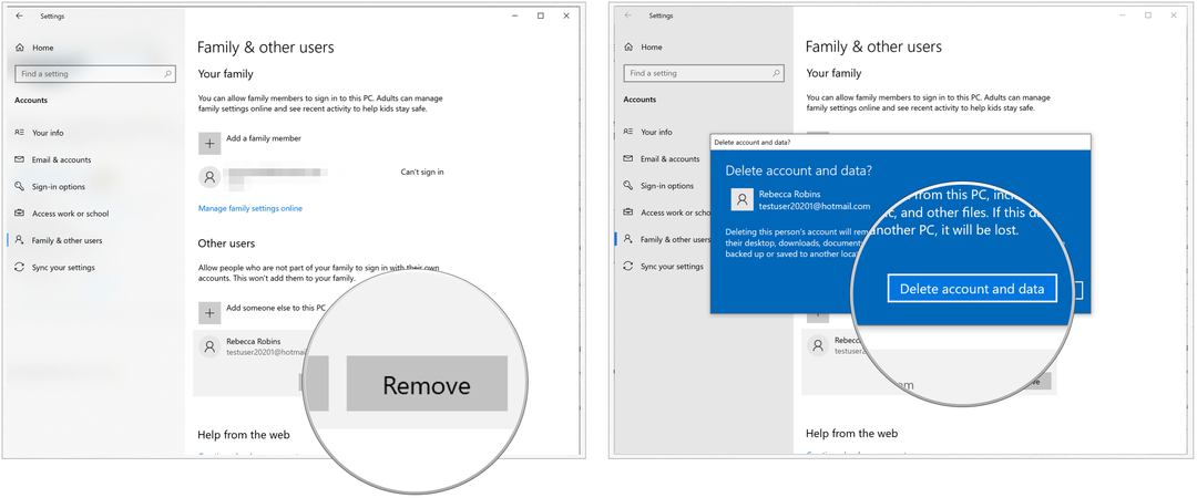 Windows 10 eliminar usuario