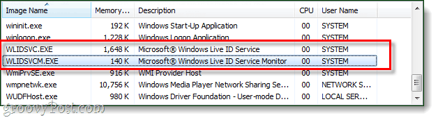 Servicios de Windows wlidsvc.exe wlidsvcm.exe