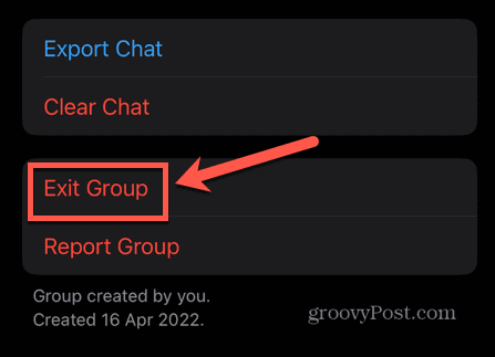 whatsapp salir de un grupo