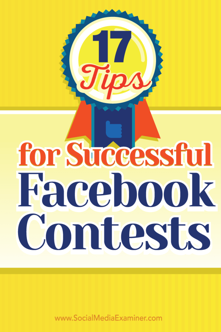 17 consejos para concursos de Facebook exitosos: examinador de redes sociales