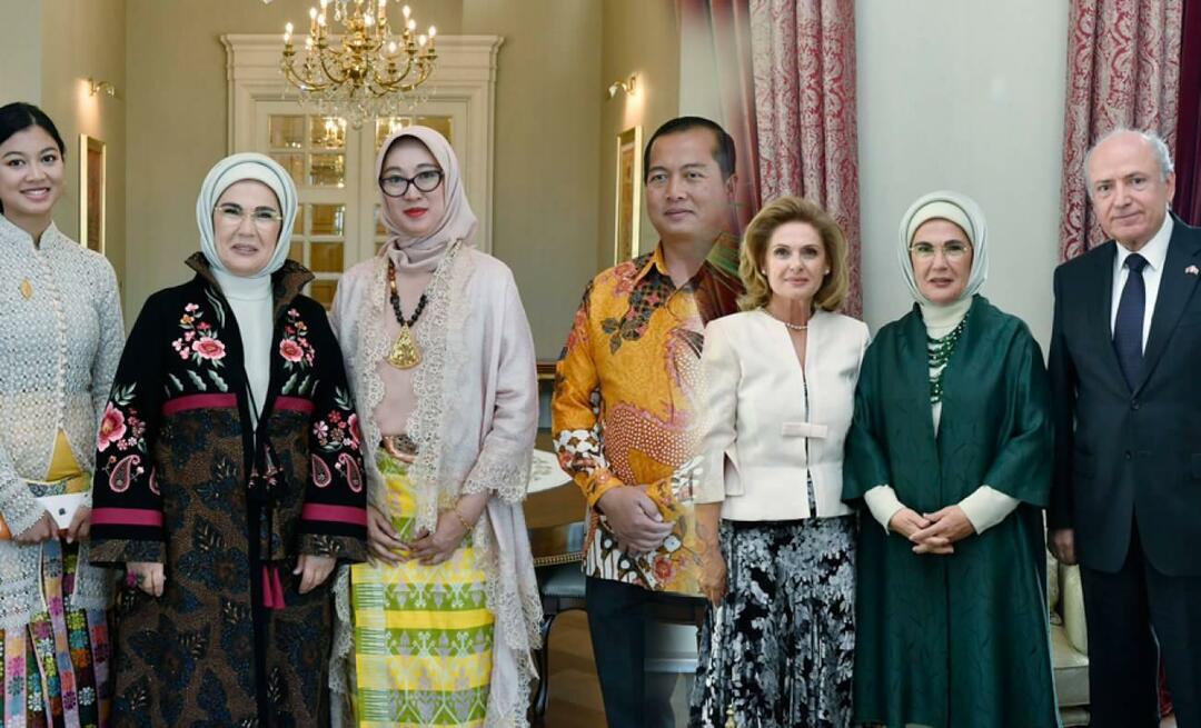 Emine Erdoğan se reunió con los embajadores y sus cónyuges, cuyos mandatos expirarán en septiembre