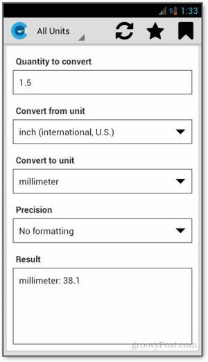 Cómo convertir cualquier unidad de medida en Android