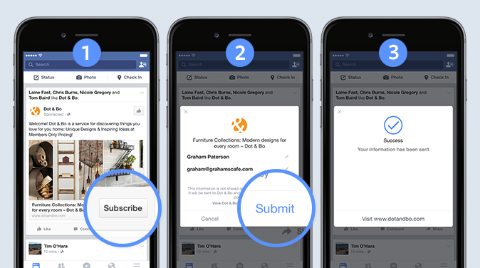 Facebook prueba anuncios de clientes potenciales en dispositivos móviles
