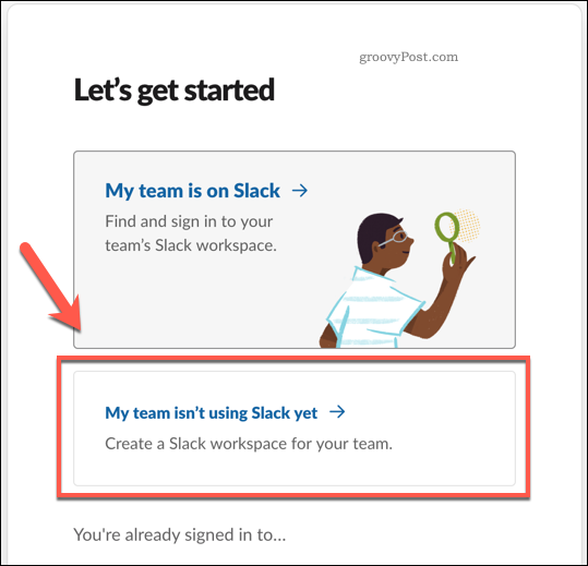 Crear un espacio de trabajo de Slack