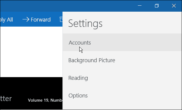 Cuentas de aplicaciones de correo de Windows 10