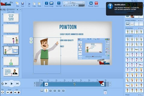 espacio de trabajo powtoon