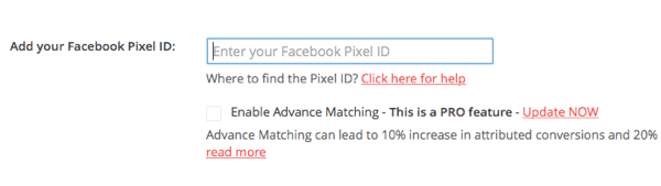 Pegue su ID de píxel de Facebook en el complemento PixelYourSite.