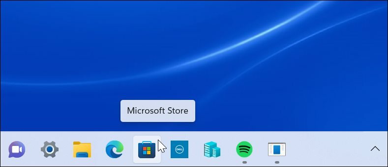 Barra de tareas de Microsoft Store