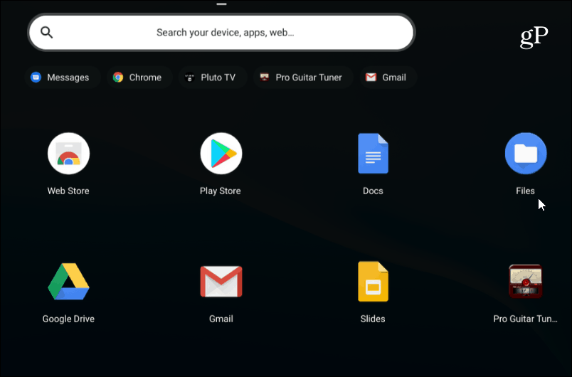 1 aplicación de archivos de Chromebook
