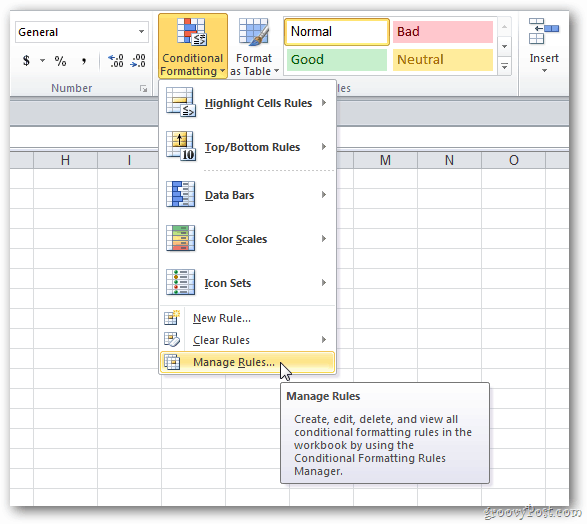 administrar las reglas de excel 2007 o 2010