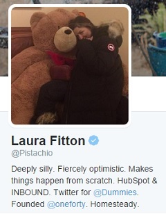 Perfil de Twitter de Laura Fitton.