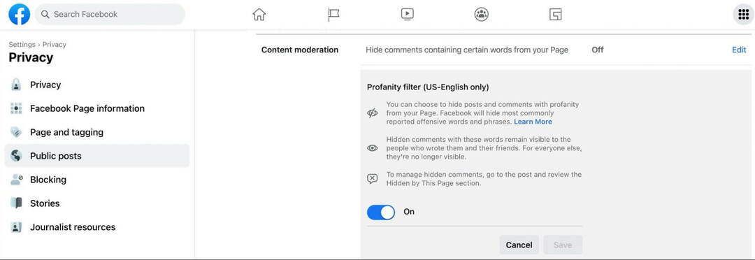 cómo-moderar-conversaciones-en-páginas-de-facebook-comentarios-para-palabras-clave-publicaciones-publicas-filtro-blasfemia-contenido-moderación-paso-10