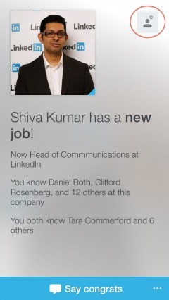 LinkedIn Connected te permite mantenerte en contacto fácilmente con aquellos que ya conoces.