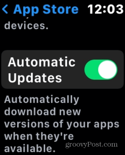 actualizaciones automáticas apple watch