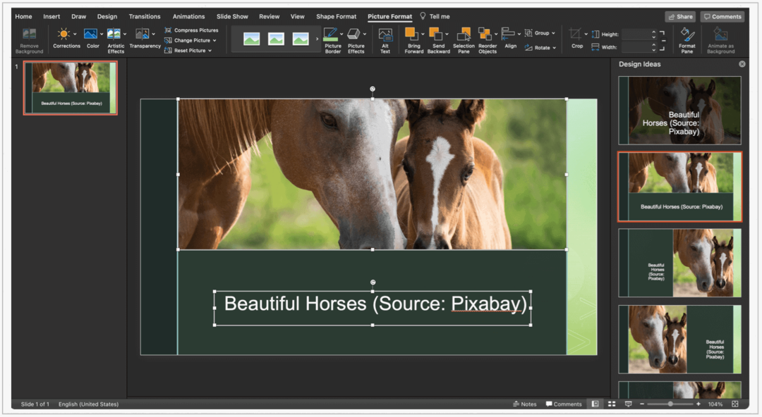 Cómo agregar títulos de imagen de Microsoft PowerPoint