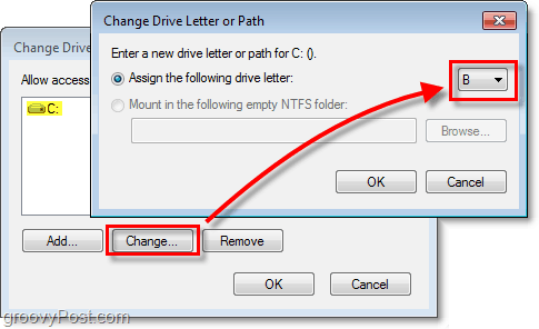 asigne una nueva letra de unidad a su disco duro de Windows 7
