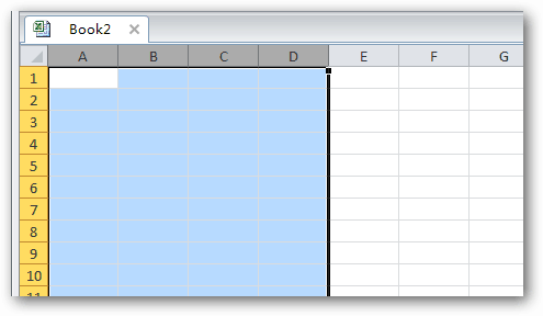 microsoft excel spreadhseet celdas seleccionadas