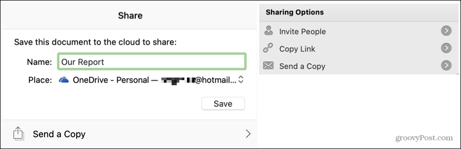 Configuración de Word Share en Mac