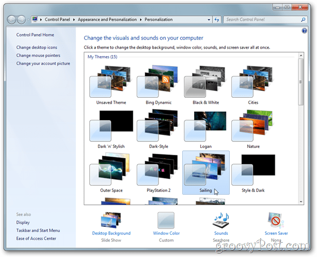 Biblioteca de temas de Windows 7