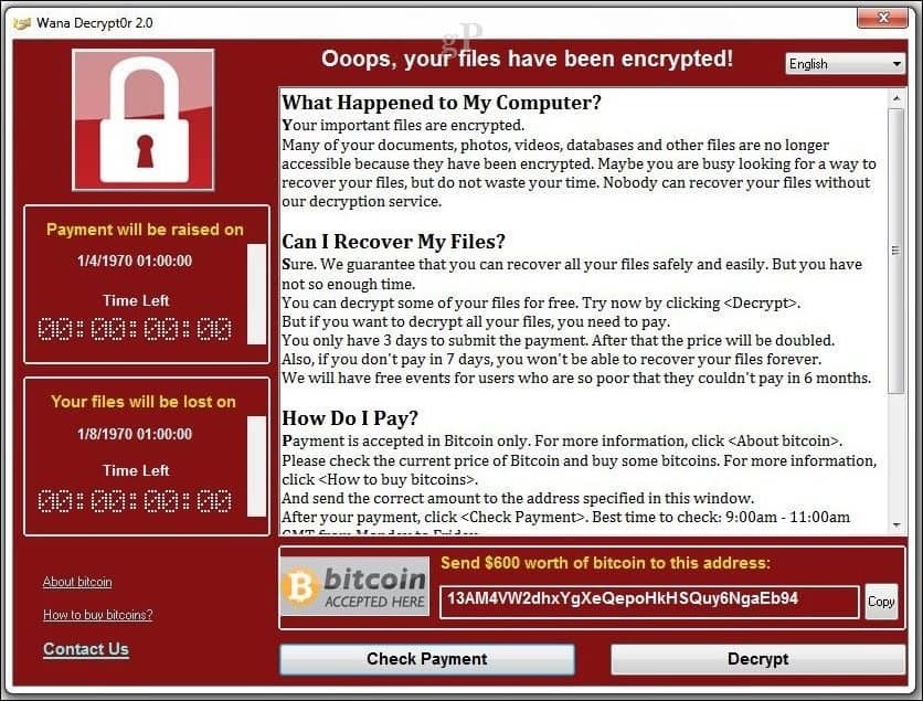 Microsoft lanza actualización de seguridad de emergencia para Wanacrypt Ransomware