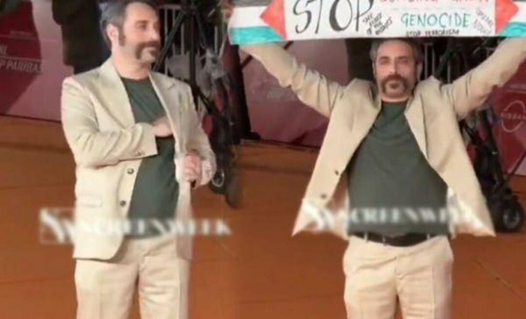 ¡Aplauso encomiable del actor italiano! Abrió una pancarta en apoyo a los palestinos en el festival de cine.