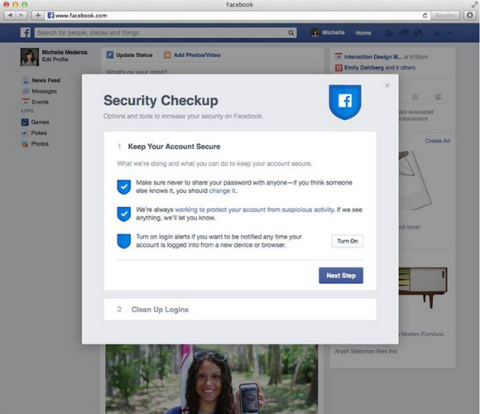 Facebook prueba una nueva función de verificación de seguridad