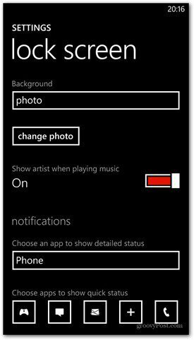 Windows Phone 8 personaliza las opciones de la pantalla de bloqueo