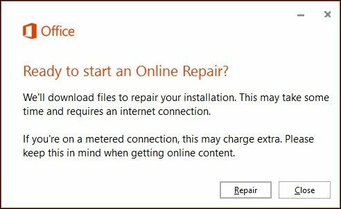 Office 365 reparación 5