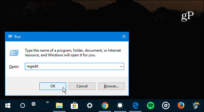 1 Ejecute Regedit Windows 10