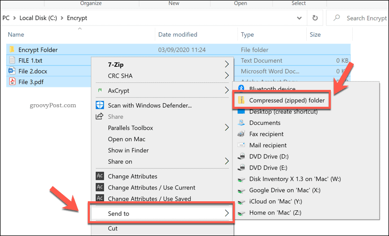 Crear un archivo ZIP en Windows