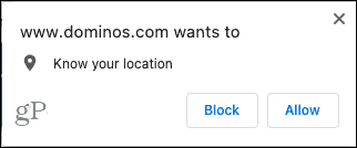 Sitios web de Chrome que solicitan ubicación